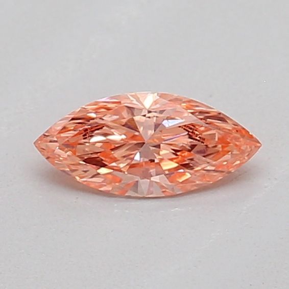 Marquise Fancy Vivid Pinkish Orange Lab-grown Diamond 0.15ct VS2 loose diamond