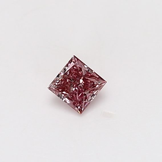 Princess Fancy Intense Pink Natural Diamond 0.13ct loose diamond