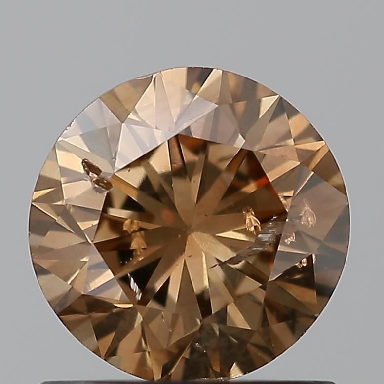 Round Brown Natural Diamond 0.87ct SI2 loose diamond