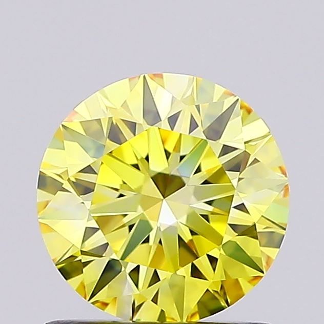 Round Fancy Intense Yellow Lab-grown Diamond 1.05ct VVS1 loose diamond
