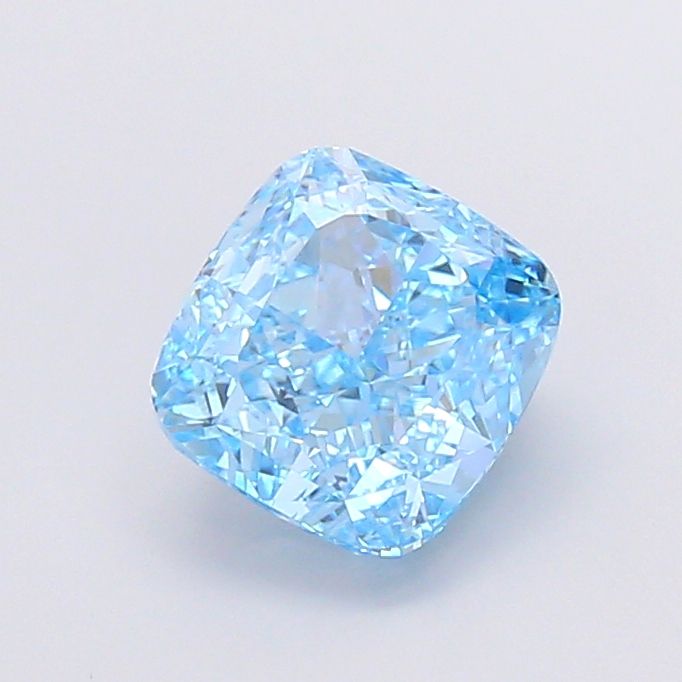 Cushion Fancy Vivid Blue Lab-grown Diamond 3.17ct VS1 loose diamond