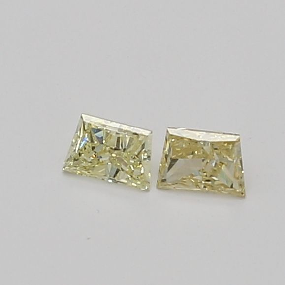 Tapered Baguette Fancy Light Yellow Natural Diamond 0.15ct VS1 loose diamond