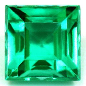 Square Green Emerald 0.67ct loose gemstone