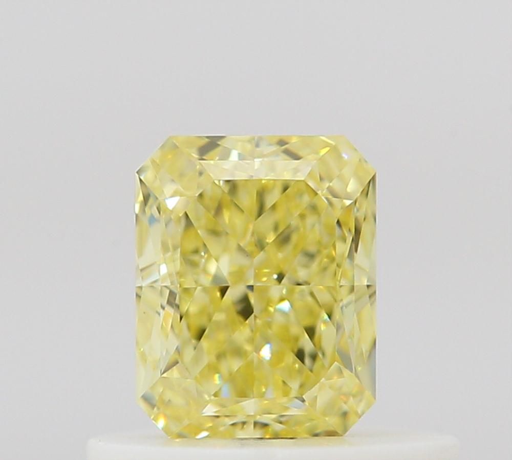 Radiant Fancy Intense Yellow Natural Diamond 0.51ct VS1 loose diamond