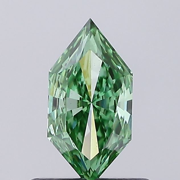 Hexagonal Fancy Vivid Green Lab-grown Diamond 0.55ct VS2 loose diamond