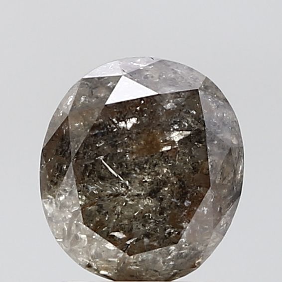 Oval Salt And Pepper Natural Diamond 2.4ct VVS2 loose diamond