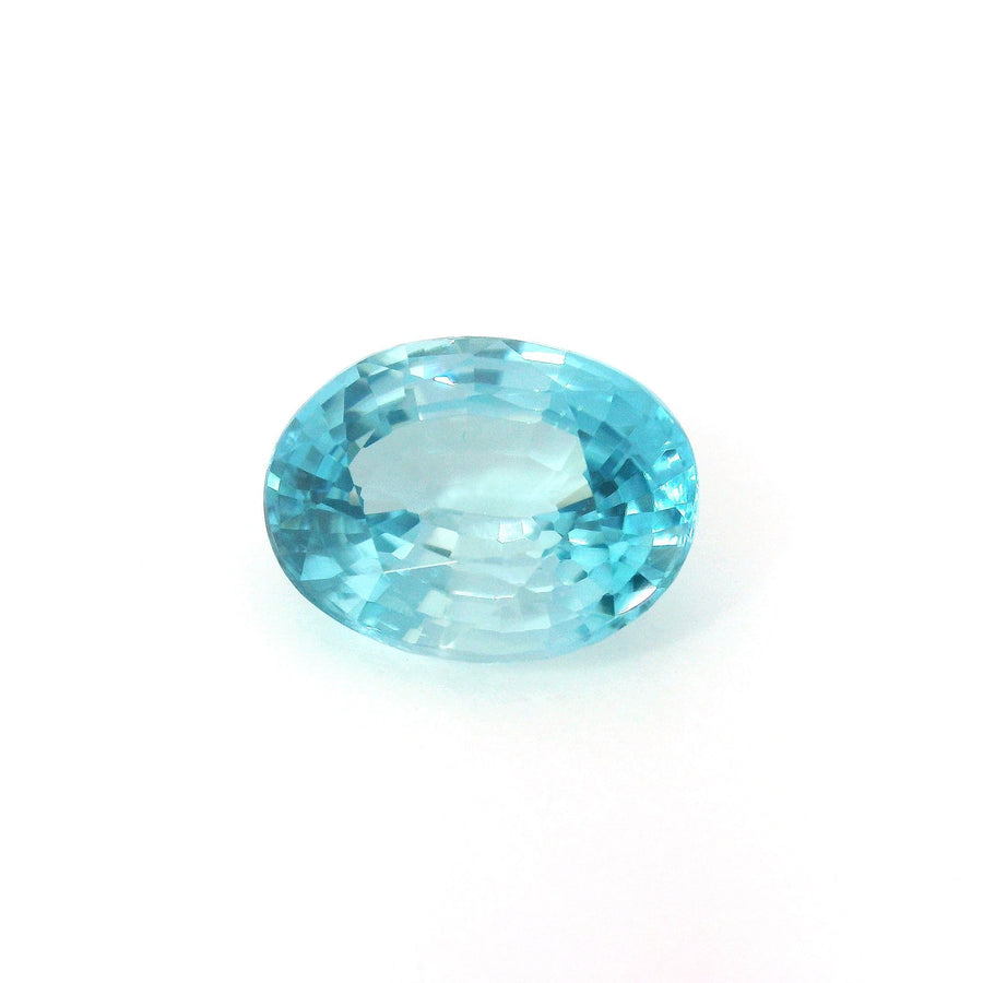 Oval Blue Zircon 4.9ct loose gemstone