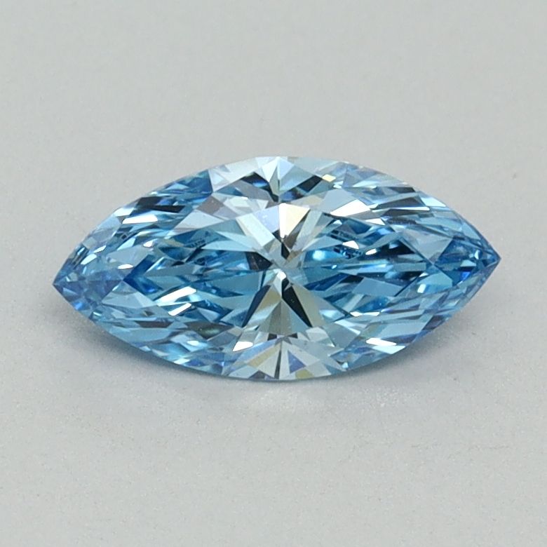 Marquise Fancy Vivid Blue Lab-grown Diamond 0.54ct VS1 loose diamond