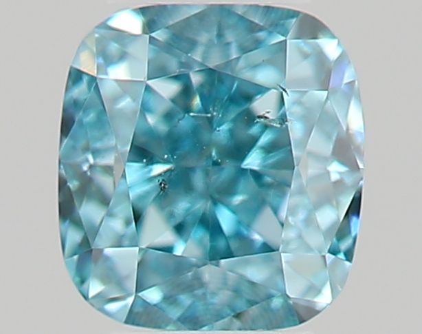 Cushion Fancy Vivid Green Blue Natural Diamond 0.16ct SI2 loose diamond