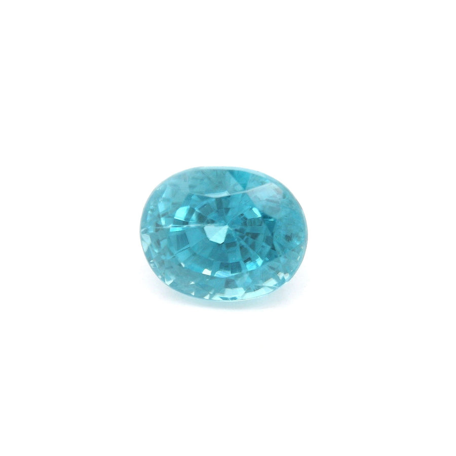 Oval Blue Zircon 5.32ct loose gemstone