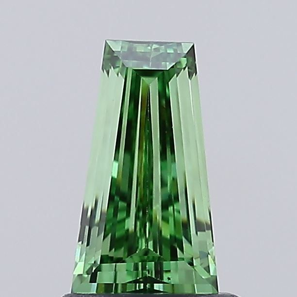 Tapered Baguette Fancy Vivid Green Lab-grown Diamond 0.98ct VS1 loose diamond