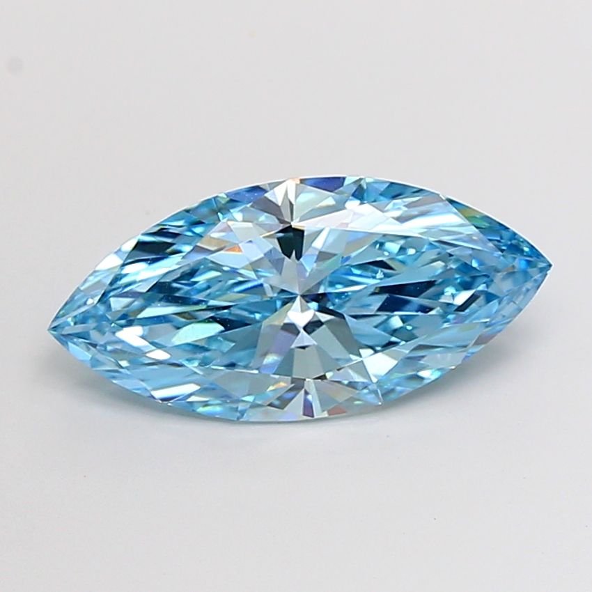 Marquise Fancy Vivid Blue Lab-grown Diamond 4.01ct VS1 loose diamond