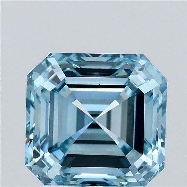 Square Emerald Fancy Intense Blue Lab-grown Diamond 3.01ct VS1 loose diamond