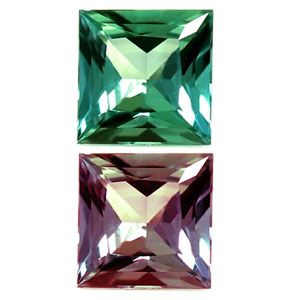 Square Green Alexandrite 0.08ct loose gemstone