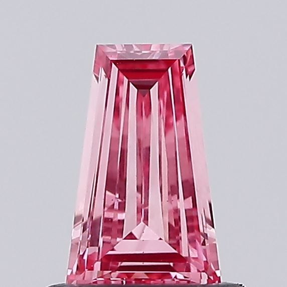 Tapered Baguette Fancy Vivid Pink Lab-grown Diamond 0.49ct VVS2 loose diamond