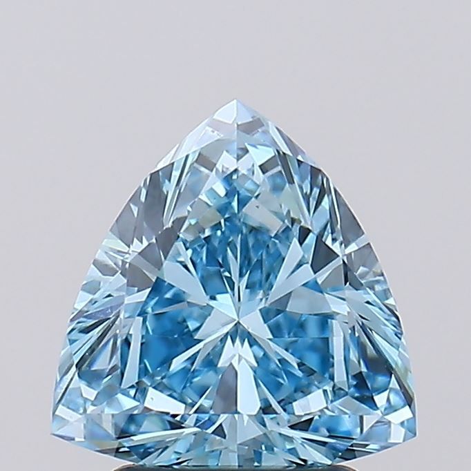 Triangular Fancy Vivid Blue Lab-grown Diamond 2.06ct VVS2 loose diamond