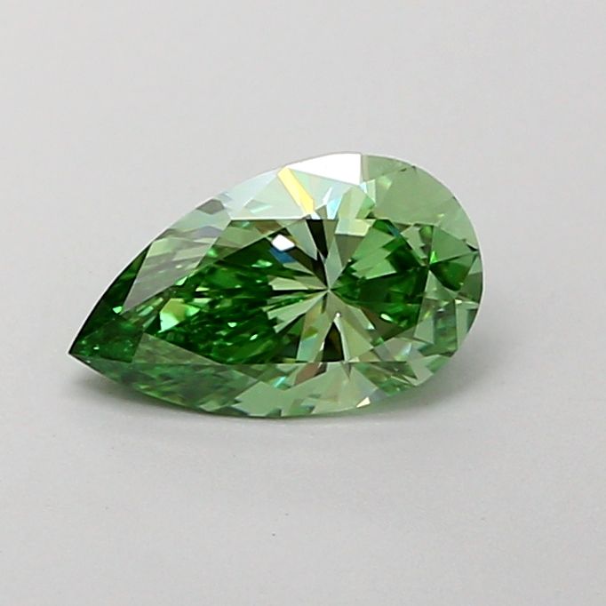 Pear Fancy Vivid Green Lab-grown Diamond 0.97ct VS1 loose diamond