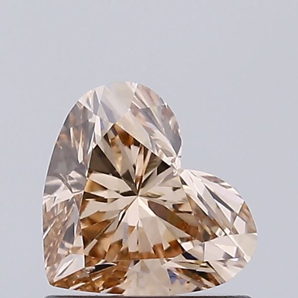 Heart Fancy Light Brown Lab-grown Diamond 0.68ct VVS2 loose diamond