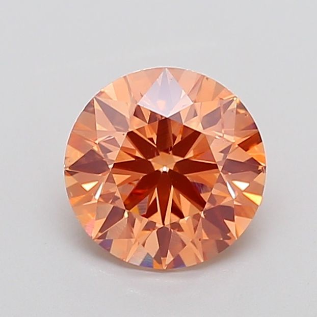 Round Fancy Intense Yellowish Orange Lab-grown Diamond 2.28ct SI2 loose diamond