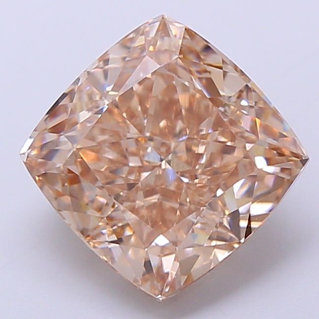 Cushion Very Light Brown Lab-grown Diamond 3.11ct VVS2 loose diamond