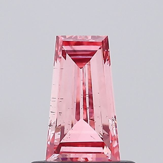 Tapered Baguette Fancy Vivid Pink Lab-grown Diamond 0.53ct SI1 loose diamond