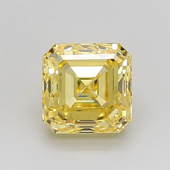 Square Emerald Fancy Intense Yellow Lab-grown Diamond 1.01ct VS1 loose diamond
