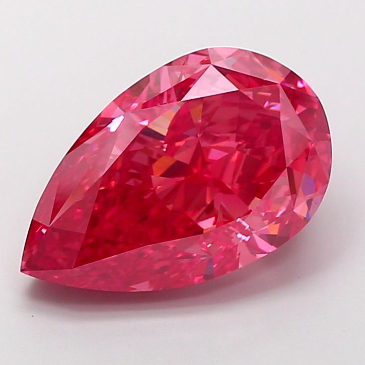 Pear Fancy Vivid Red Lab-grown Diamond 8.04ct VVS2 loose diamond