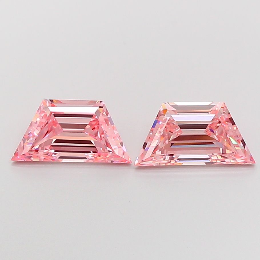 Trapezoid Fancy Intense Pink Lab-grown Diamond 2.12ct VVS2 loose diamond