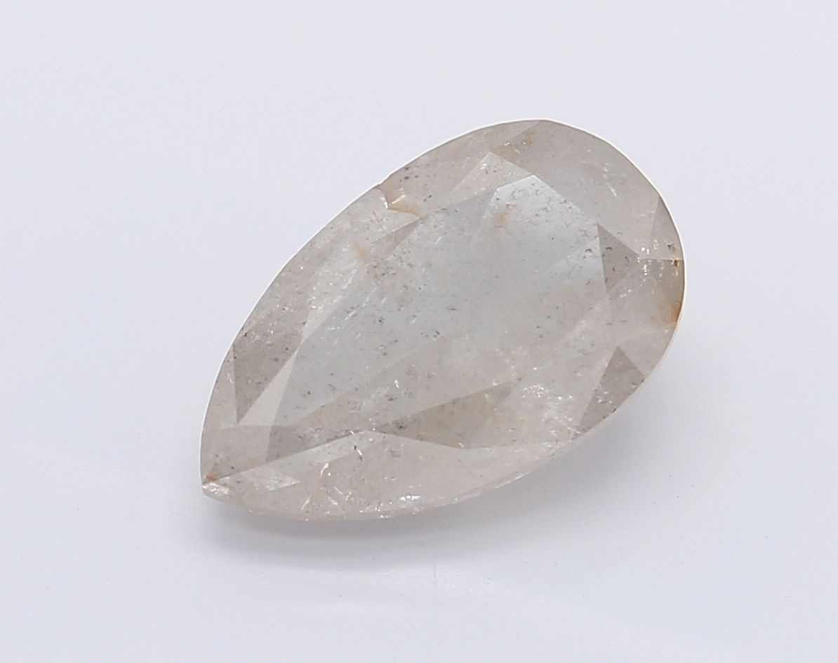 Pear Fancy Light Gray Natural Diamond 2.5ct loose diamond