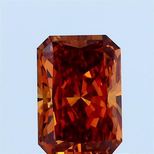 Radiant Fancy Vivid Brownish Orange Lab-grown Diamond 0.88ct VVS2 loose diamond