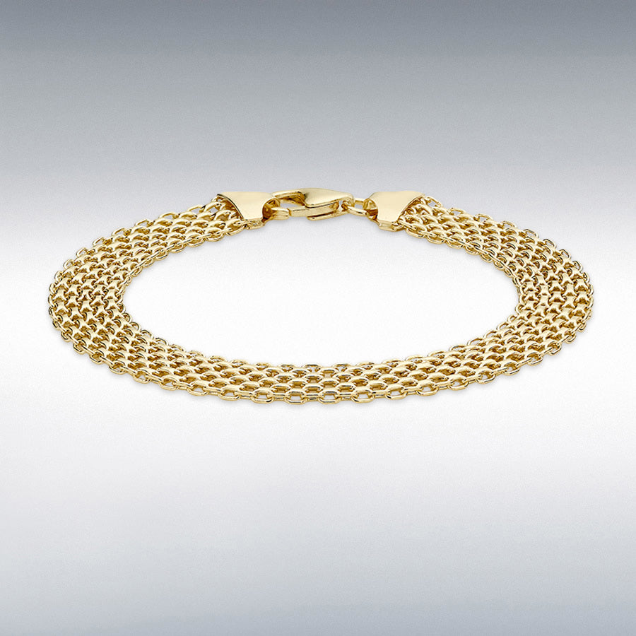 18ct Yellow Gold 9mm Bismark Bracelet