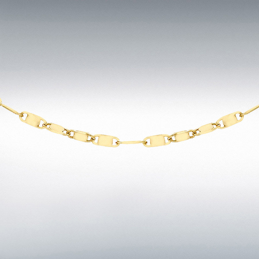 18ct Yellow Gold Flat Link Chain Bracelet