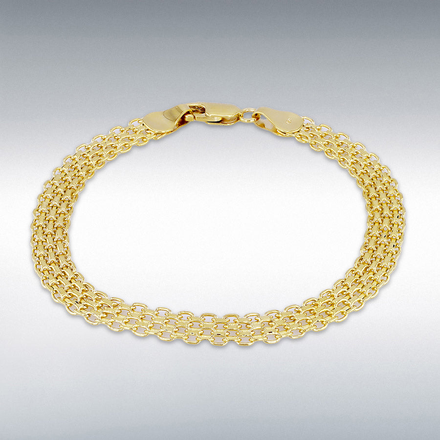 18ct Yellow Gold Graduated Bismark Bracelet