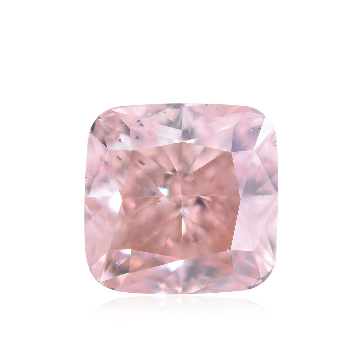 Cushion Fancy Orangey Pink Natural Diamond 0.19ct SI1 loose diamond