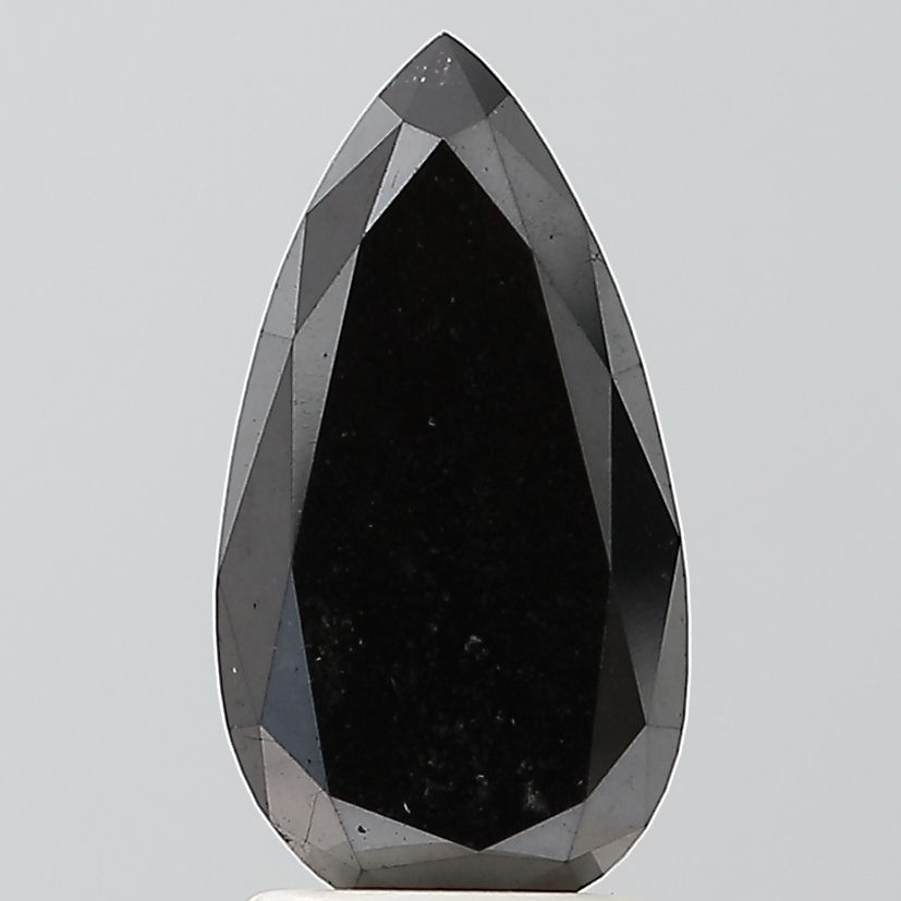 Pear Black Natural Diamond 2.17ct VVS2 loose diamond