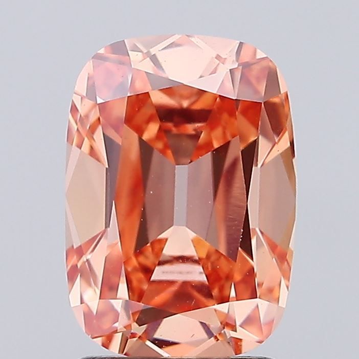 Cushion Fancy Intense Pinkish Orange Lab-grown Diamond 2.03ct VS1 loose diamond
