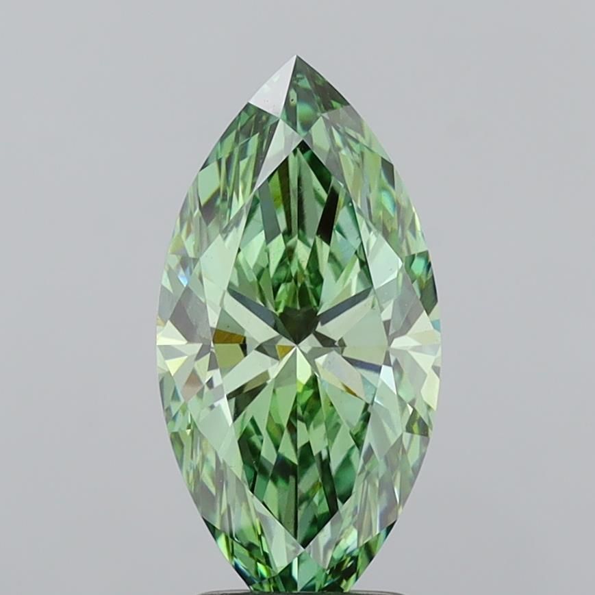 Marquise Fancy Vivid Green Lab-grown Diamond 2.22ct VS1 loose diamond
