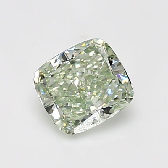 Cushion Fancy Yellowish Green Natural Diamond 0.88ct VVS2 loose diamond