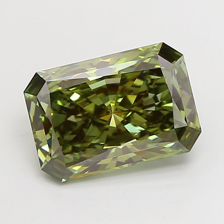 Radiant Fancy Vivid Green Lab-grown Diamond 3.01ct VS2 loose diamond