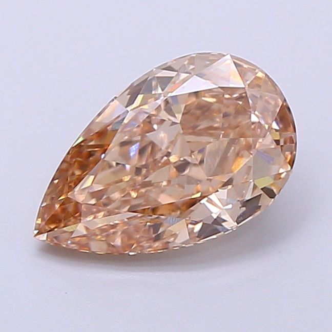 Pear Fancy Light Brown Lab-grown Diamond 1.66ct VVS2 loose diamond