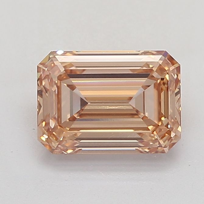 Emerald Champagne Lab-grown Diamond 4.27ct VS1 loose diamond