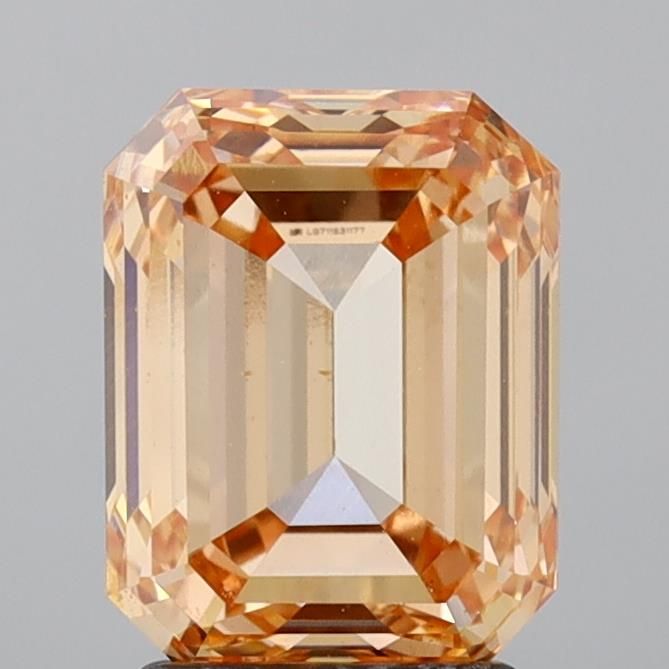 Emerald Fancy Yellowish Orange Lab-grown Diamond 2.52ct VS2 loose diamond
