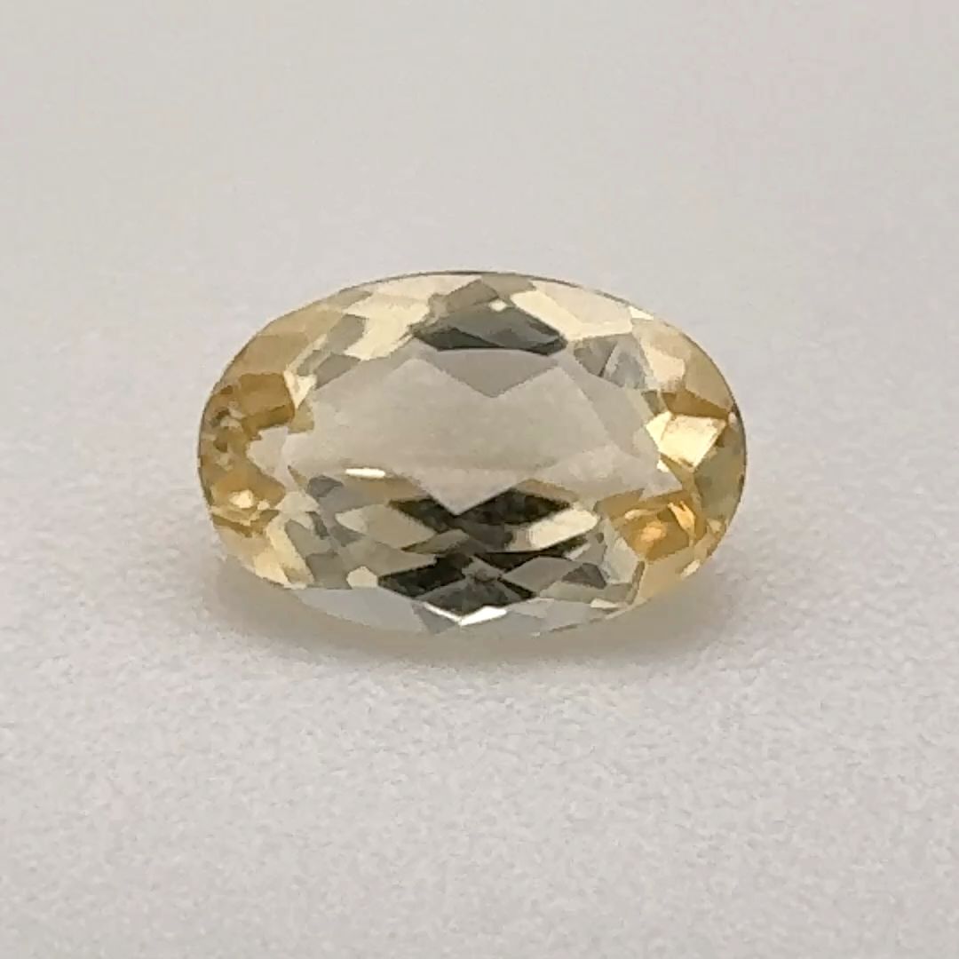 Oval Yellow Topaz 0.735ct loose gemstone