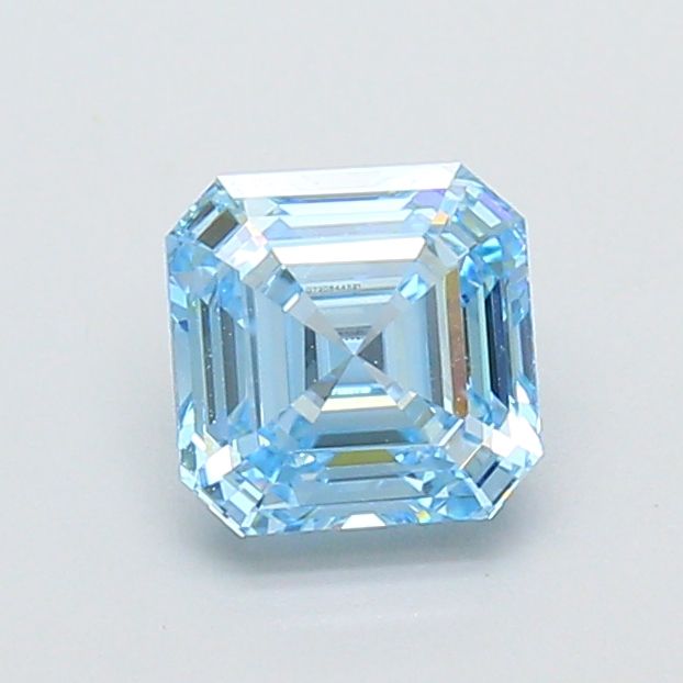 Square Emerald Fancy Vivid Blue Lab-grown Diamond 1.11ct VVS1 loose diamond