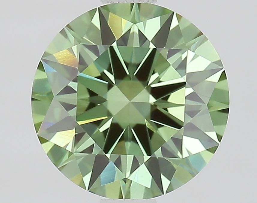Round Fancy Vivid Green Lab-grown Diamond 1.62ct VVS2 loose diamond