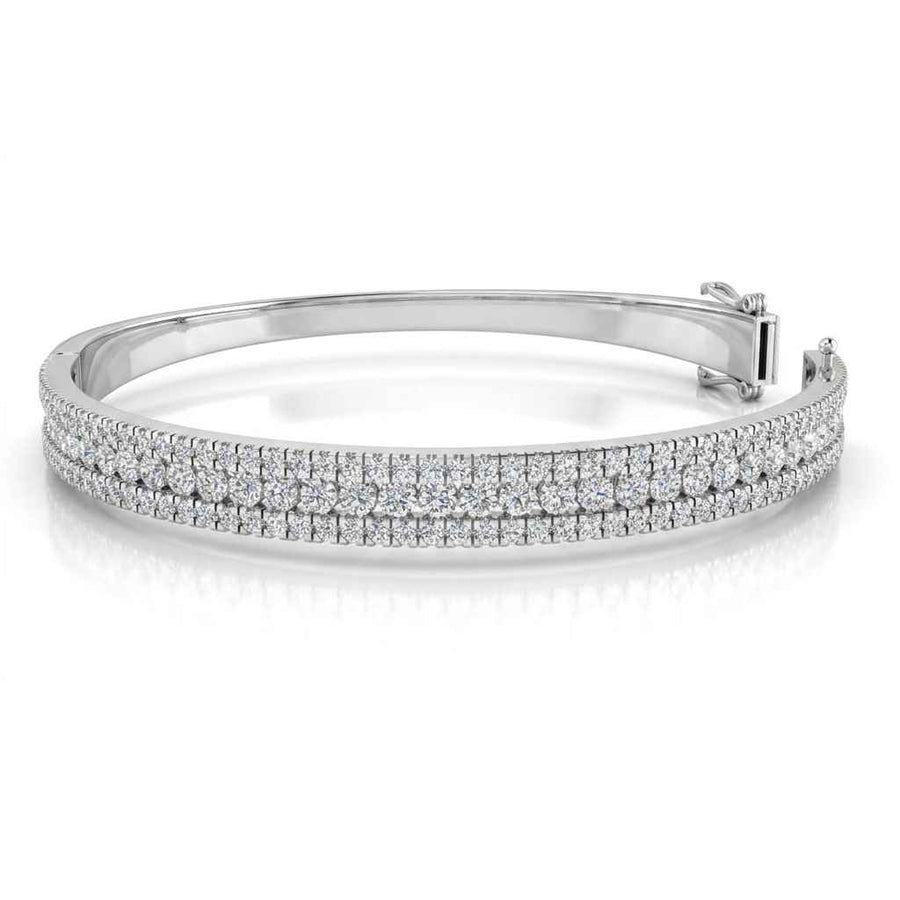 Round Diamond Bangle, 4.00ct total