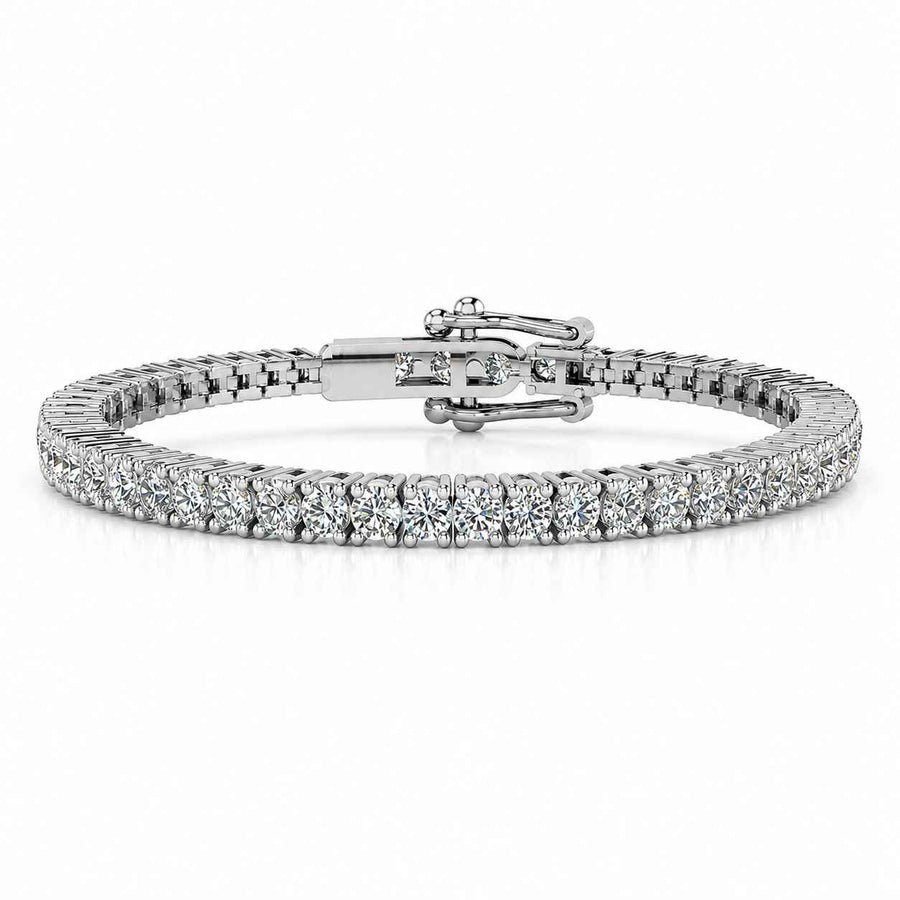 Four-Claw Round Diamond Tennis Bracelet, 10.00ct total