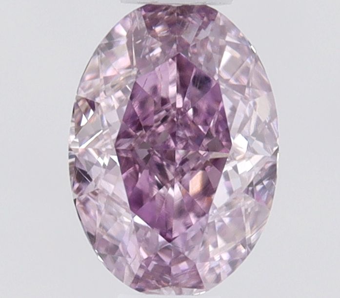Oval Fancy Intense Pink Purple Natural Diamond 0.3ct SI1 loose diamond