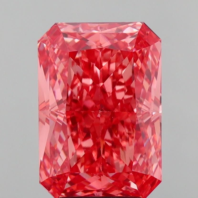 Radiant Fancy Vivid Pink Lab-grown Diamond 3.12ct VS1 loose diamond