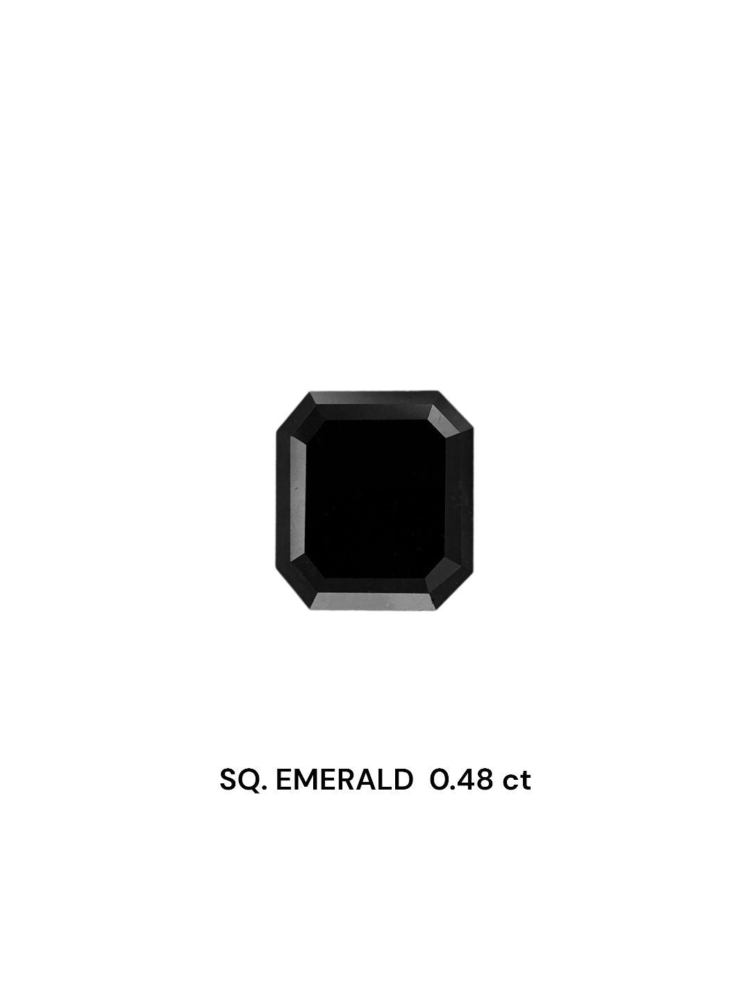 Square Emerald Fancy Black Natural Diamond 0.48ct VVS2 loose diamond